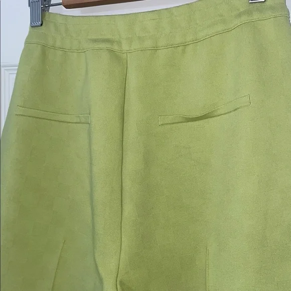 HIGH SPORT Women's Exclusive Kick Cotton-blend Cropped Pants In Lime Green XL - Picture 7 of 13
